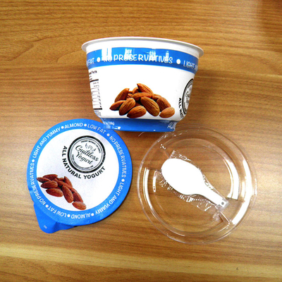 200ml 7oz cangkir yogurt sekali pakai wadah yogurt dengan tutup aluminium foil