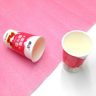 Pe Coated 8oz 12oz Paper Yogurt Cup ODM Dinding Tunggal Dengan Tutup Foil