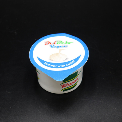 Yogurt Leakproof Pre Cut Lids Anti Korosi ISO9001 Mudah Dikelupas