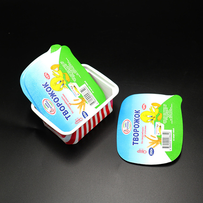 10 warna Precut Aluminium Yogurt Lids Dapat Didaur Ulang 20mic Ke 90mic Foil