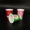 Tidak Berbau 125g Es Krim Sekali Pakai Cangkir Kopi Plastik Putih Dengan Tutup Untuk Minuman Dingin