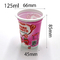 125ml cangkir yogurt dengan tutup gelas plastik food grade untuk makanan penutup